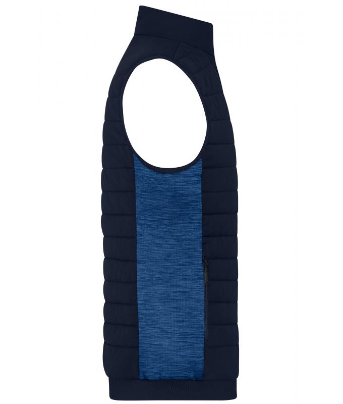Herren Men's Padded Hybrid Vest Navy/royal-melange 11482