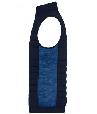 Men Men's Padded Hybrid Vest Navy/royal-melange 11482
