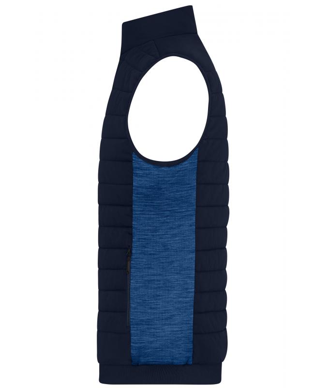 Men Men's Padded Hybrid Vest Navy/royal-melange 11482