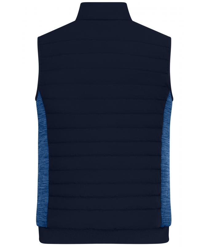 Men Men's Padded Hybrid Vest Navy/royal-melange 11482