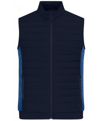 Men Men's Padded Hybrid Vest Navy/royal-melange 11482