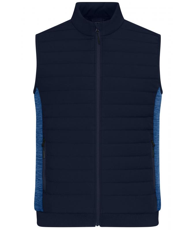 Men Men's Padded Hybrid Vest Navy/royal-melange 11482