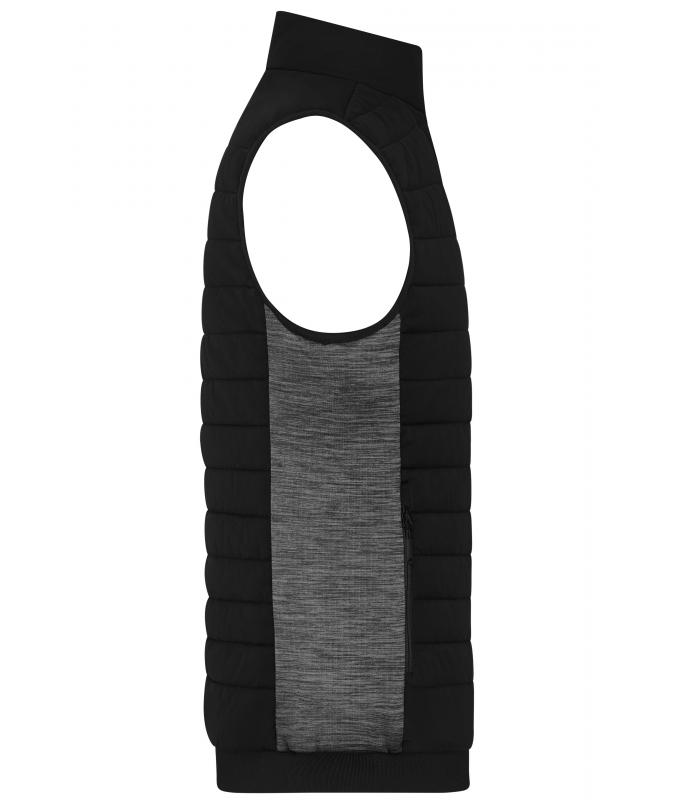Herren Men's Padded Hybrid Vest Black/carbon-melange 11482