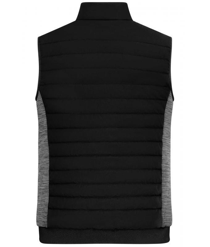 Herren Men's Padded Hybrid Vest Black/carbon-melange 11482