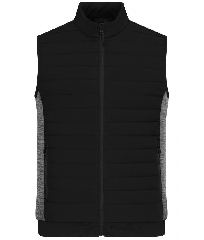 Herren Men's Padded Hybrid Vest Black/carbon-melange 11482
