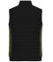 Herren Men's Padded Hybrid Vest Black/olive-melange 11482