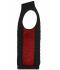 Herren Men's Padded Hybrid Vest Black/red-melange 11482