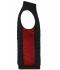 Herren Men's Padded Hybrid Vest Black/red-melange 11482