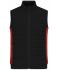 Herren Men's Padded Hybrid Vest Black/red-melange 11482