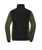 Ladies Ladies' Padded Hybrid Jacket Black/olive-melange 11483
