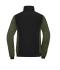Ladies Ladies' Padded Hybrid Jacket Black/olive-melange 11483