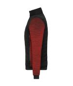 Ladies Ladies' Padded Hybrid Jacket Black/red-melange 11483