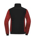 Ladies Ladies' Padded Hybrid Jacket Black/red-melange 11483