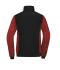 Ladies Ladies' Padded Hybrid Jacket Black/red-melange 11483