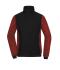 Damen Ladies' Padded Hybrid Jacket Black/red-melange 11483