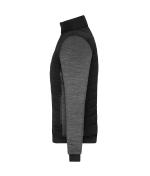 Damen Ladies' Padded Hybrid Jacket Black/carbon-melange 11483