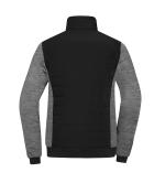Damen Ladies' Padded Hybrid Jacket Black/carbon-melange 11483