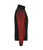 Damen Ladies' Padded Hybrid Jacket Black/red-melange 11483