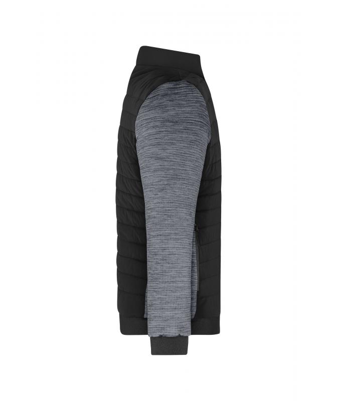 Men Men's Padded Hybrid Jacket Black/carbon-melange 11484