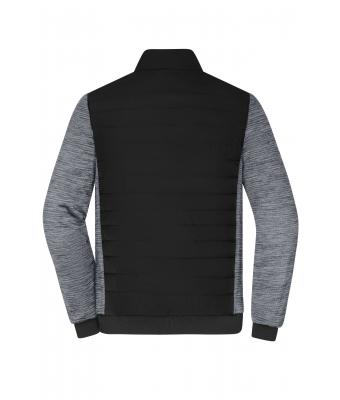 Men Men's Padded Hybrid Jacket Black/carbon-melange 11484