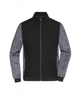 Men Men's Padded Hybrid Jacket Black/carbon-melange 11484