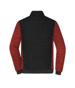 Men Men's Padded Hybrid Jacket Black/red-melange 11484