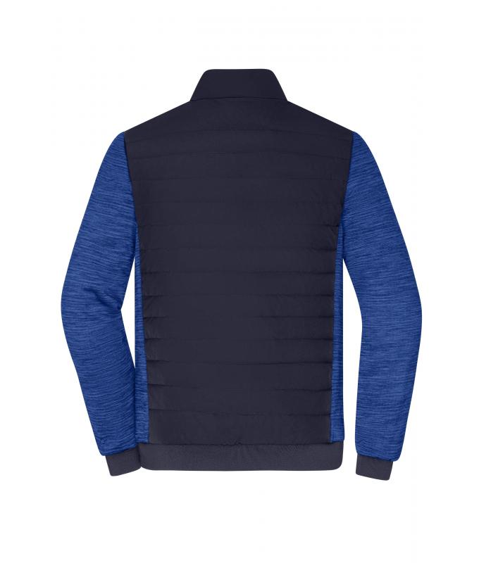 Herren Men's Padded Hybrid Jacket Navy/royal-melange 11484