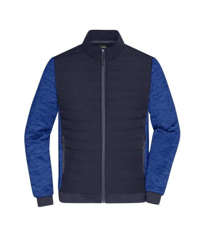Men Men's Padded Hybrid Jacket Navy/royal-melange 11484