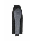 Herren Men's Padded Hybrid Jacket Black/carbon-melange 11484