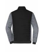 Herren Men's Padded Hybrid Jacket Black/carbon-melange 11484