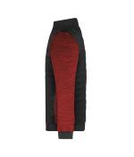 Herren Men's Padded Hybrid Jacket Black/red-melange 11484