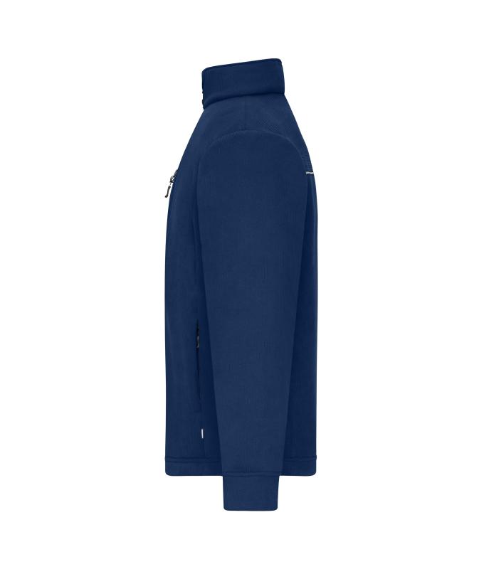 Unisex Fleece Jacket - Corduroy Look Navy 11799