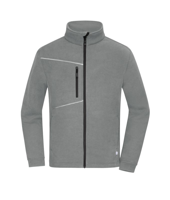 Unisex Fleece Jacket - Corduroy Look Steel-grey 11799