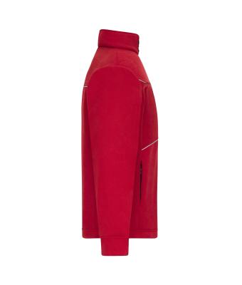 Unisex Fleece Jacket - Corduroy Look Red 11799