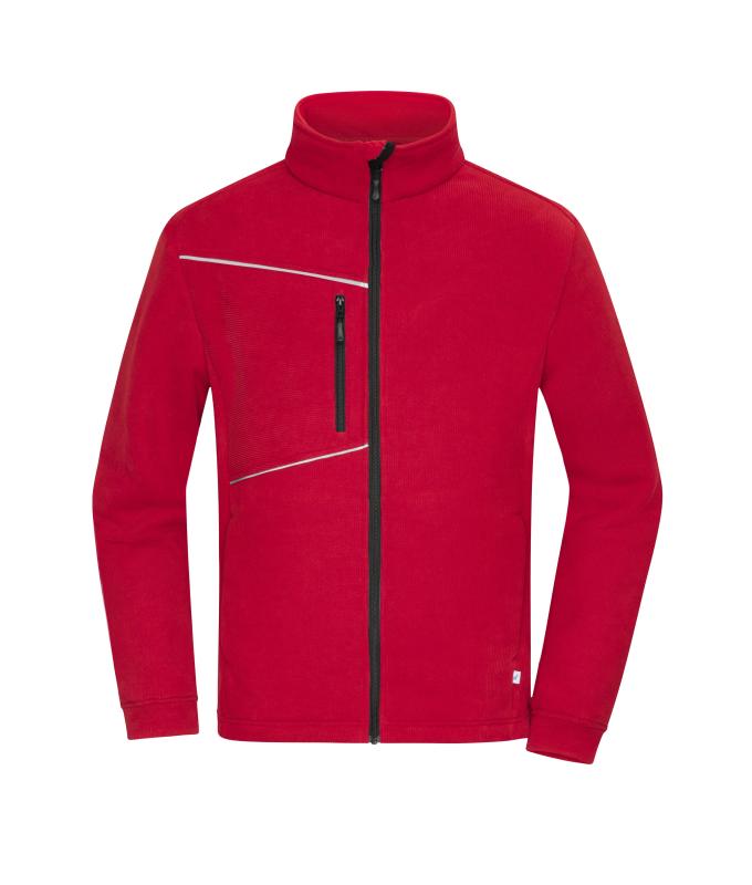 Unisex Fleece Jacket - Corduroy Look Red 11799
