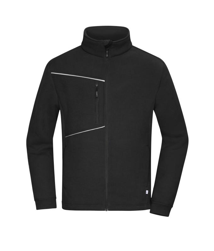 Unisex Fleece Jacket - Corduroy Look Black 11799