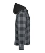 Unisex Workwear Check Shirt Jacket Black/metal-grey 12008