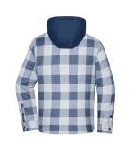 Unisex Workwear Check Shirt Jacket Deep-blue/foggy-grey 12008