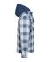 Unisex Workwear Check Shirt Jacket Deep-blue/foggy-grey 12008