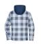Unisex Workwear Check Shirt Jacket Deep-blue/foggy-grey 12008