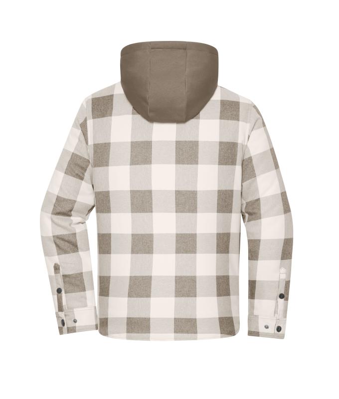 Unisex Workwear Check Shirt Jacket Dusty-brown/cement 12008