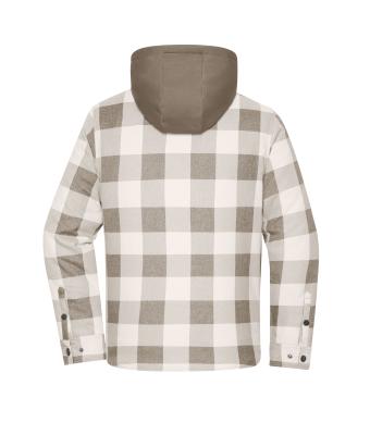 Unisex Workwear Check Shirt Jacket Dusty-brown/cement 12008
