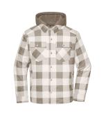 Unisex Workwear Check Shirt Jacket Dusty-brown/cement 12008