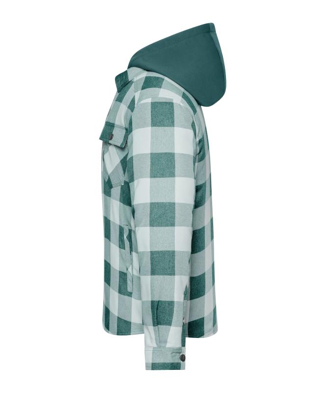 Unisex Workwear Check Shirt Jacket Industrial-green/foggy-grey 12008