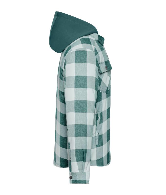 Unisex Workwear Check Shirt Jacket Industrial-green/foggy-grey 12008