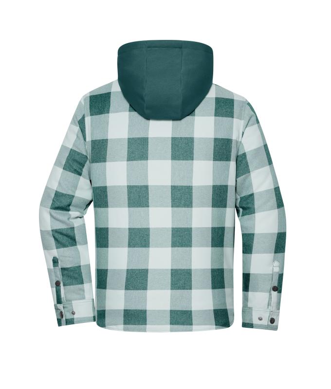 Unisex Workwear Check Shirt Jacket Industrial-green/foggy-grey 12008