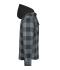 Unisex Workwear Check Shirt Jacket Black/metal-grey 12008