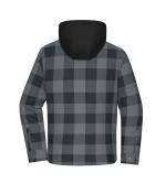 Unisex Workwear Check Shirt Jacket Black/metal-grey 12008
