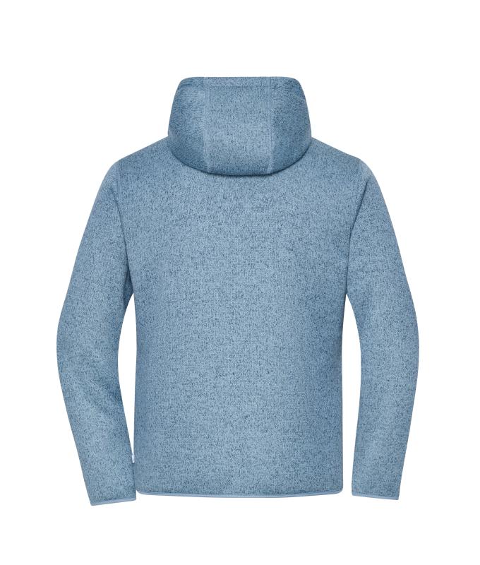 Unisex Workwear Knitted Fleece Jacket Steel-blue-melange/nature 12032