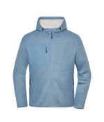 Unisex Workwear Knitted Fleece Jacket Steel-blue-melange/nature 12032